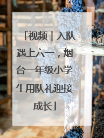 视频｜入队遇上六一，烟台一年级小学生用队礼迎接成长