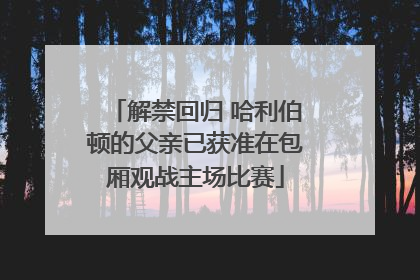 解禁回归 哈利伯顿的父亲已获准在包厢观战主场比赛