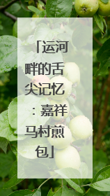 运河畔的舌尖记忆：嘉祥马村煎包