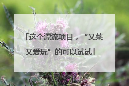 这个漂流项目，“又菜又爱玩”的可以试试