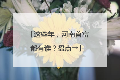 这些年，河南首富都有谁？盘点→
