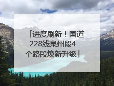 进度刷新！国道228线泉州段4个路段焕新升级