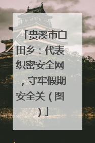 贵溪市白田乡：代表织密安全网，守牢假期安全关（图）