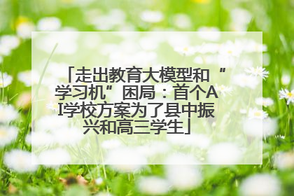 走出教育大模型和“学习机”困局：首个AI学校方案为了县中振兴和高三学生
