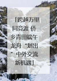 跨越万里同竞渡 侨乡青田端午龙舟“划出”中外交流新机遇