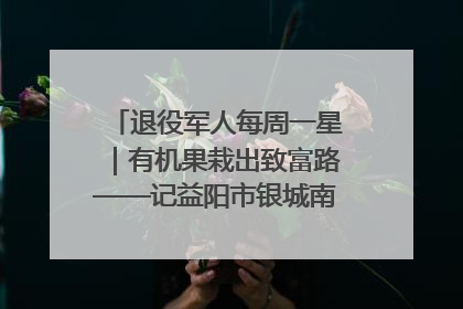 退役军人每周一星｜有机果栽出致富路——记益阳市银城南湖蔬果农民专业合作社总经理晏桂明