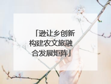 逊让乡创新构建农文旅融合发展矩阵