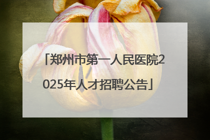 郑州市第一人民医院2025年人才招聘公告