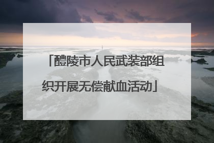 醴陵市人民武装部组织开展无偿献血活动