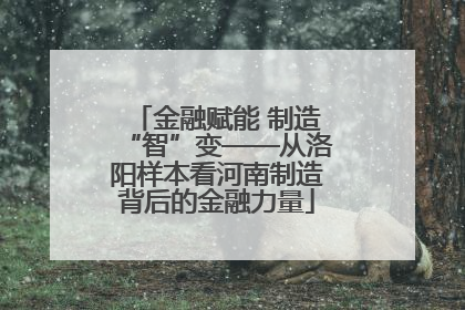 金融赋能 制造“智”变——从洛阳样本看河南制造背后的金融力量