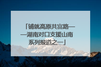铺就高原共富路——湖南对口支援山南系列报道之一
