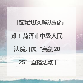 锚定切实解决执行难！菏泽市中级人民法院开展“亮剑2025”直播活动