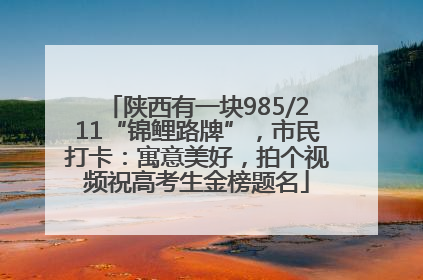 陕西有一块985/211“锦鲤路牌”，市民打卡：寓意美好，拍个视频祝高考生金榜题名