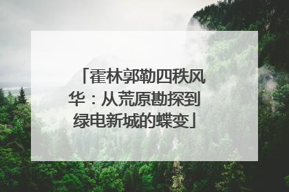 霍林郭勒四秩风华：从荒原勘探到绿电新城的蝶变