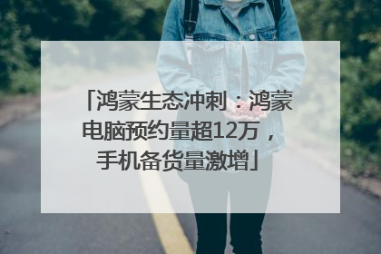 鸿蒙生态冲刺：鸿蒙电脑预约量超12万，手机备货量激增
