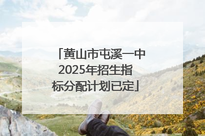 黄山市屯溪一中2025年招生指标分配计划已定