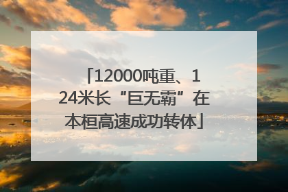 12000吨重、124米长“巨无霸”在本桓高速成功转体