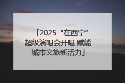 2025“在西宁”超级演唱会开唱 赋能城市文旅新活力