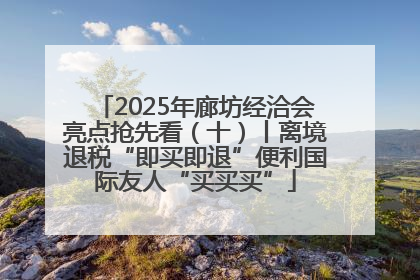 2025年廊坊经洽会亮点抢先看（十）丨离境退税“即买即退”便利国际友人“买买买”