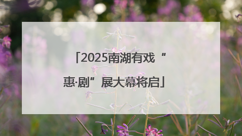 2025南湖有戏“惠·剧”展大幕将启