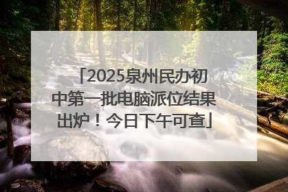 2025泉州民办初中第一批电脑派位结果出炉！今日下午可查