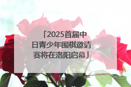 2025首届中日青少年围棋邀请赛将在洛阳启幕