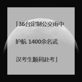 36台定制公交雨中护航 1400余名武汉考生顺利赴考