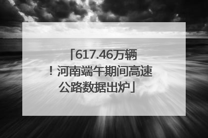617.46万辆！河南端午期间高速公路数据出炉