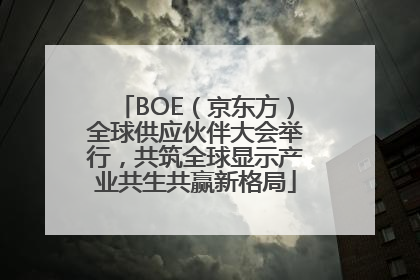 BOE（京东方）全球供应伙伴大会举行，共筑全球显示产业共生共赢新格局